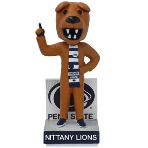 bobblehead Nittany Lion Mascot on Penn State Nittany Lions platform